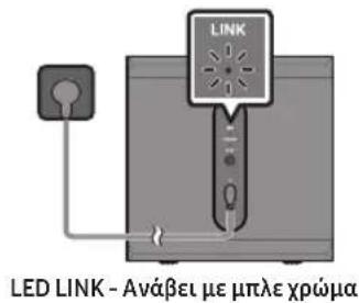 SAMSUNG SWAW510 - Ελέγξτε εάν η ένδειξη LED LINK ανάβει σταθερά με μπλε χρώμα (η σύνδεση ολοκληρώθηκε) - 1