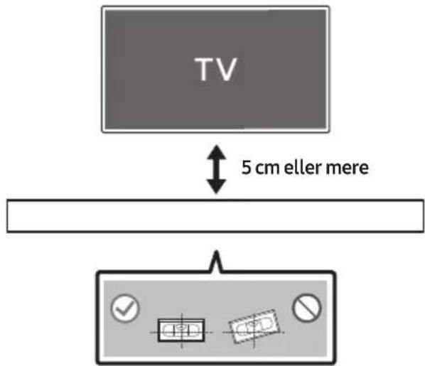 TV 5 cm eller mere