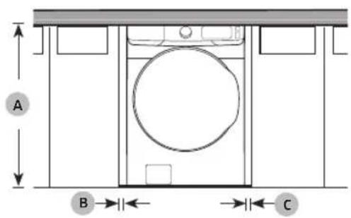 SAMSUNG WF50BG8300AV - Installation sous plan - 1