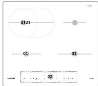 SAMSUNG NZ64B4016FK - Ediena gatavosanas zonas - 2
