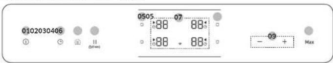 SAMSUNG NZ64B4016FK - Painel de controlo - 2