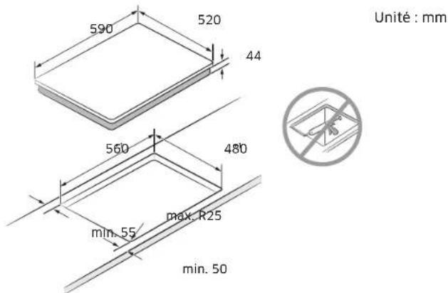 SAMSUNG NZ64B5045FK - Installation de la table de cuisson - 2