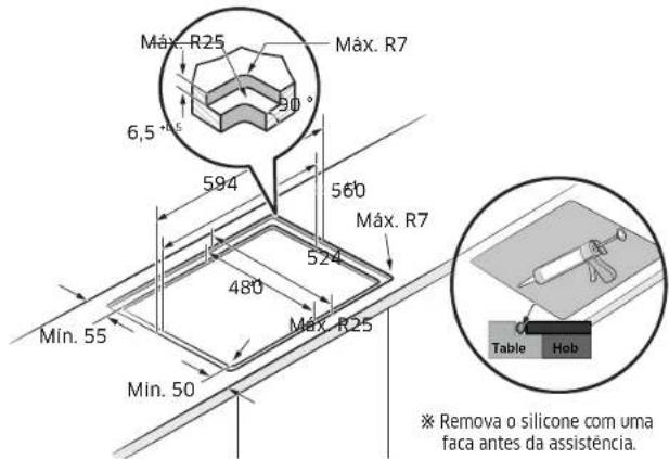 SAMSUNG NZ64B7799FK - Instalar a placa - 4