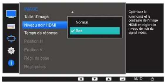 SAMSUNG S24E650DWY - Configuration des paramètres niveau noir HDMI - 1