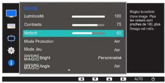 SAMSUNG S24E650DWY - Configuration de la netteté - 2