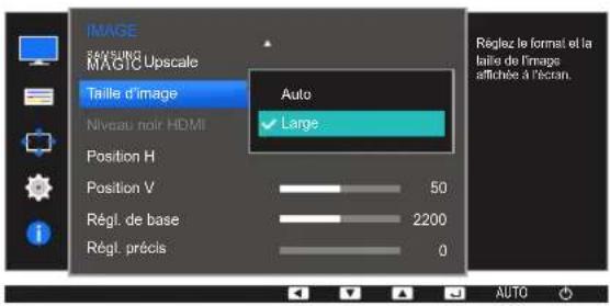 SAMSUNG S24E650DWY - Changement de taille d'image - 2