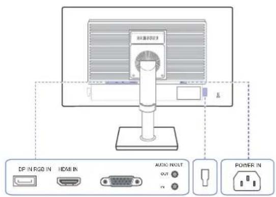 SAMSUNG S24E650DWY - Face arrière (S24E650PL) - 2
