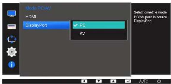 SAMSUNG S24E650DWY - Configuration du mode pc/av - 7