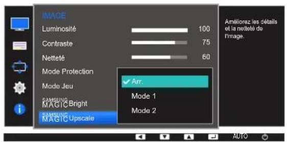 SAMSUNG S24E650DWY - Configuration de SAMSUNG MAGIC Upscale - 1