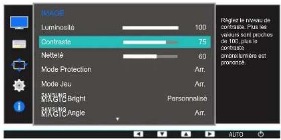 SAMSUNG S24E650DWY - Configuration du contraste - 2