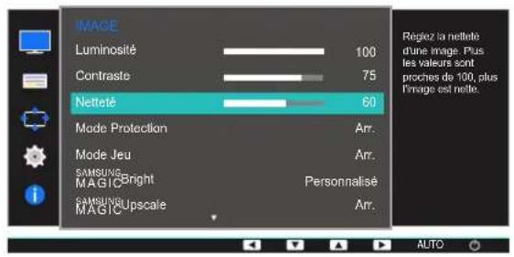 SAMSUNG S24E650DWY - Configuration de la netteté - 1