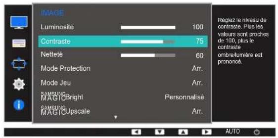 SAMSUNG S24E650DWY - Configuration du contraste - 1