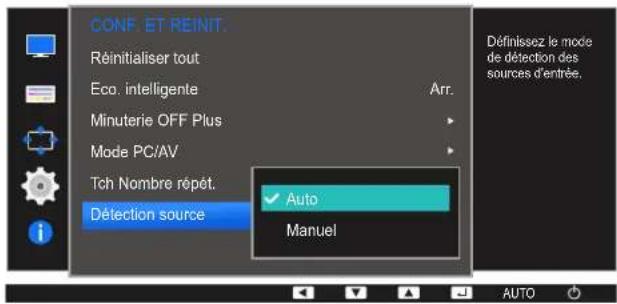 SAMSUNG S24E650DWY - Configuration de détection source - 1