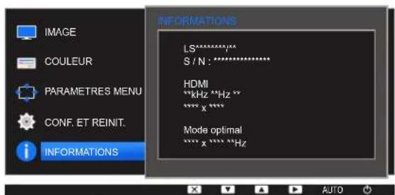 SAMSUNG S24E650DWY - Affichage des informations - 3