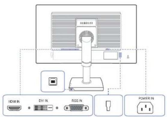 SAMSUNG S24E650DWY - Face arrêtée (S22E450F / S24E450F) - 3