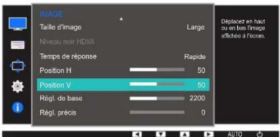 SAMSUNG S24E650DWY - Configuration des fonctions position h et position v - 4