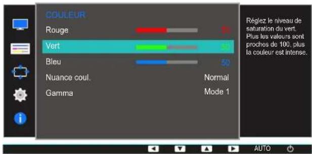 SAMSUNG S24E650DWY - Configuration du vert - 1