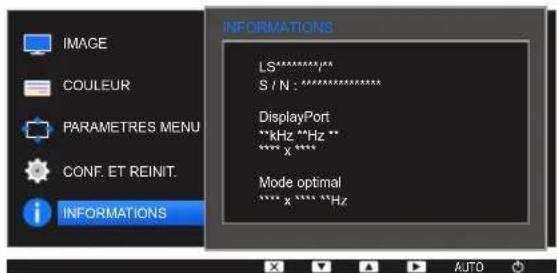 SAMSUNG S24E650DWY - Affichage des informations - 4