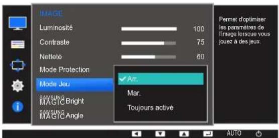 SAMSUNG S24E650DWY - Configuration du mode jeu - 2