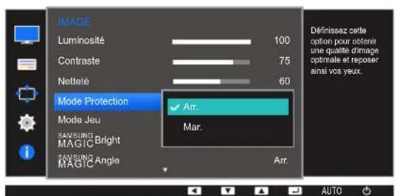 SAMSUNG S24E650DWY - Configuration du mode protection - 2