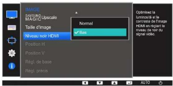SAMSUNG S24E650DWY - Configuration des paramètres niveau noir HDMI - 2