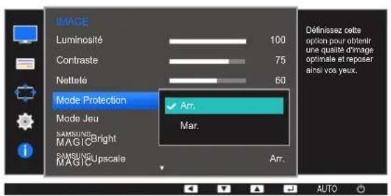 SAMSUNG S24E650DWY - Configuration du mode protection - 1