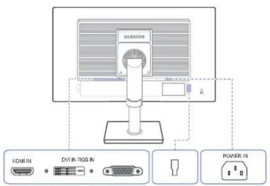 SAMSUNG S24E650DWY - Face arrêtée (S22E450F / S24E450F) - 2