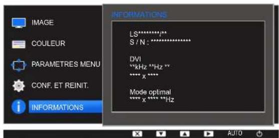 SAMSUNG S24E650DWY - Affichage des informations - 2