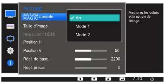 SAMSUNG S24E650DWY - Configuration de SAMSUNG MAGIC Upscale - 2