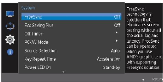 FreeSync (S24F350FH*/S24F352FH*/ S24F354FH*/S24F356FH*/S24F359FH*/ S27F350FH*/S27F352FH*/S27F354FH*/ S27F358FW*/S27F359FH*) 1