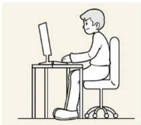 Position correcte lors de l'utilisation du produit 1