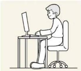 SAMSUNG C24RG52FZR - Position correcte lors de l'utilisation du produit - 1