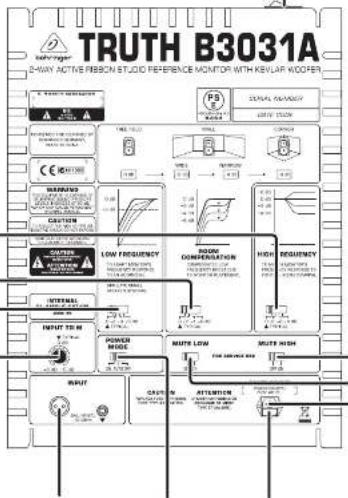BEHRINGER Truth B3031A - TRUTH B3031A/B3030A Controls - 1