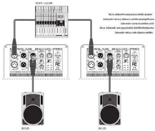 BEHRINGER Eurolive B1500DPro - Eurolive b1800d-pro/b1500d-pro hook-up - 2