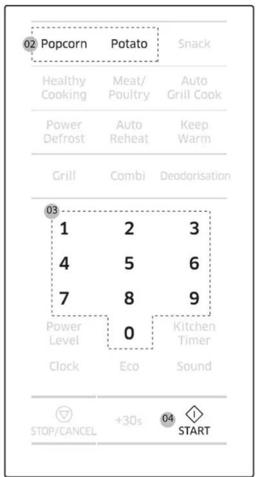 SAMSUNG MG40J5133AT - Popcorn &amp; 2. Potato - 2