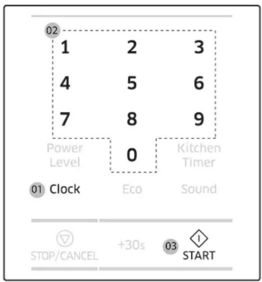 SAMSUNG MG40J5133AT - Current time - 1