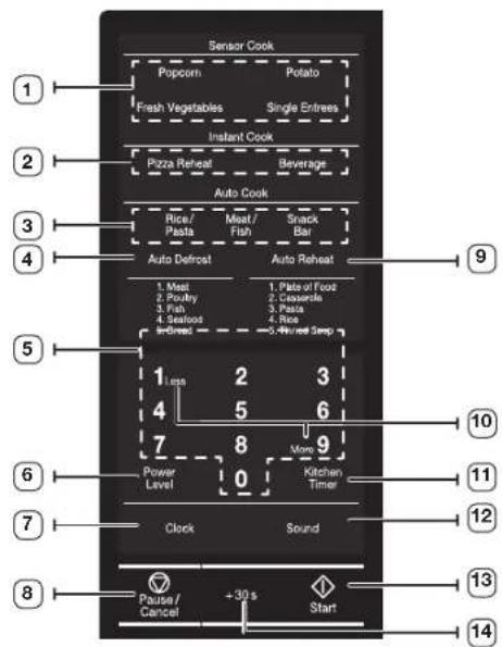 SAMSUNG MS405MADXBB - CONTROL PANEL - 1