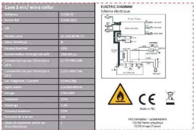 LA SOMMELIERE SLS48.2Z - TECHNICAL DATA - 1