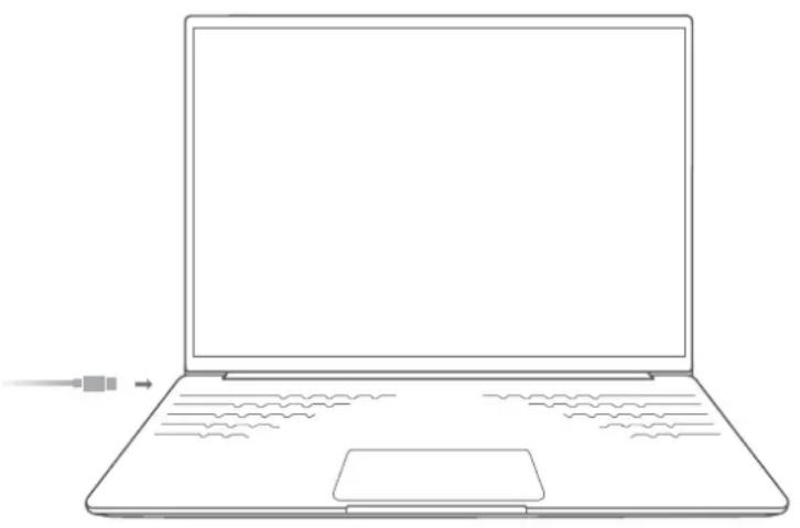HONOR Magicbook X16 - Charger l'ordinateur avec un adaptateur secteur - 1