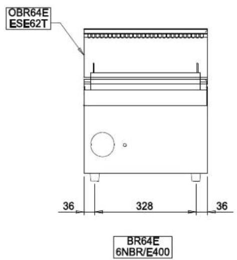 BARTSCHER 115155 - MISURE IN mm - DIMENSIONS IN mm - ABMESSUNGEN IN mm MESURES EN mm - MEDIDAS EN mm - MATEN IN mm - 1