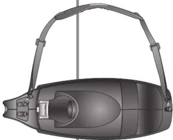 Oreck Elevate Conquer Power Team UK30300COM - Attach the Adjustable Shoulder Strap - 2