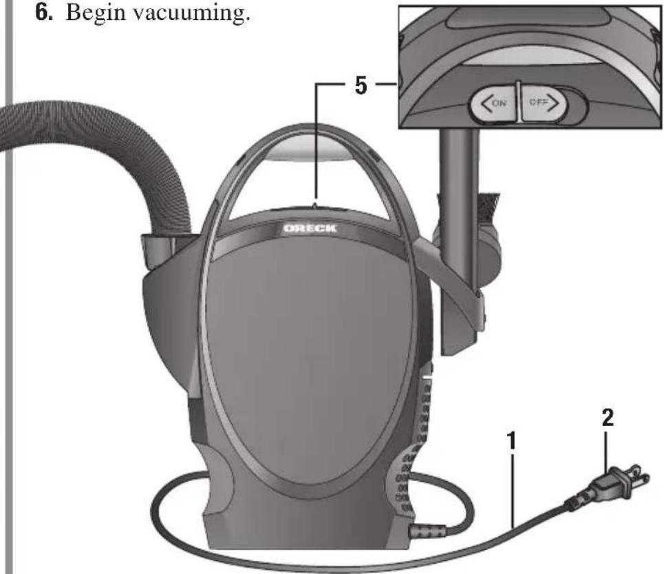 Oreck Elevate Control Power Team UK30100COM - Using the Vacuum - 2