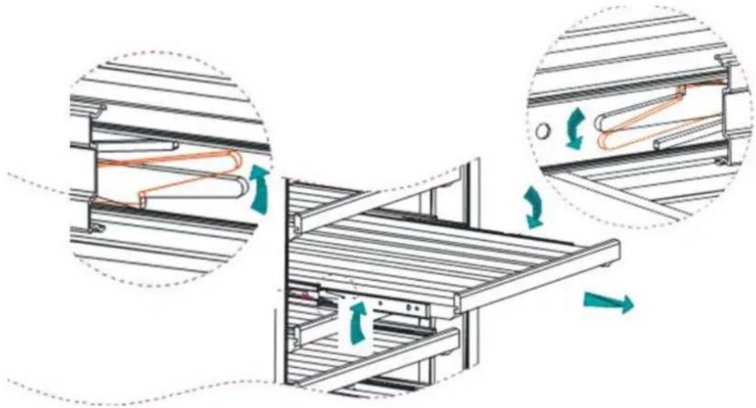 ELICA EWS52SS1 - Comment retirer les étagères - 1