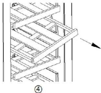 ELICA EBS51SS1 - Comment retirer les étagères - 4