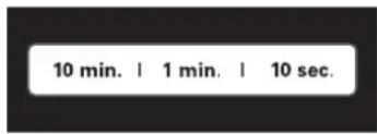 10 min. | 1 min. | 10 sec.