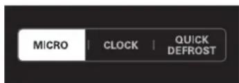 MICRO | CLOCK | QUICK DEFROST