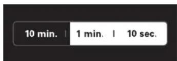 10 min. | 1 min. | 10 sec.
