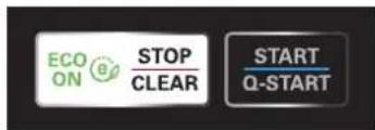 ECO ON STOP CLEAR START Q-START