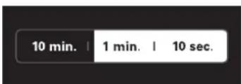 10 min. | 1 min. | 10 sec.