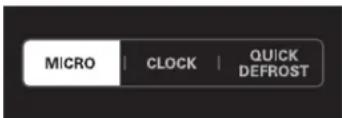MICRO | CLOCK | QUICK DEFROST